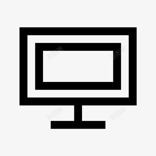 显示器电视节目图标svg_新图网 https://ixintu.com lcd 功能 展览 布局 显示器 演示 电视 监视器 节目