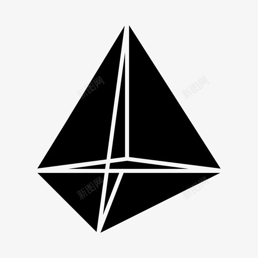 三角形三维块图标svg_新图网 https://ixintu.com 三维 三角形 块 多边形 形状 星形 科学 科研实体