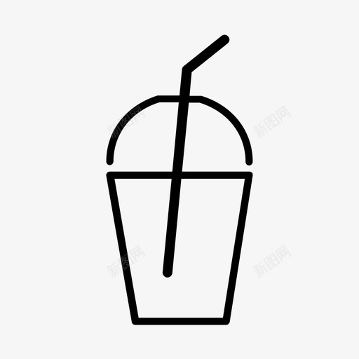 外卖杯去吸管图标svg_新图网 https://ixintu.com 一次性 冰沙 去 吸管 咖啡 塑料杯 外卖咖啡 外卖杯 饮料