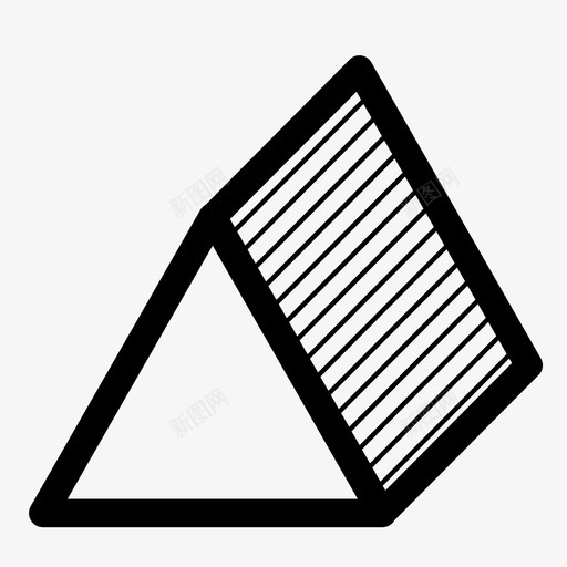 棱柱体三维角度图标svg_新图网 https://ixintu.com 三维 三维形状 三角形 几何体 实体 形状 折射 挤出 棱柱体 角度