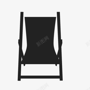 椅子海滩沙滩椅图标图标