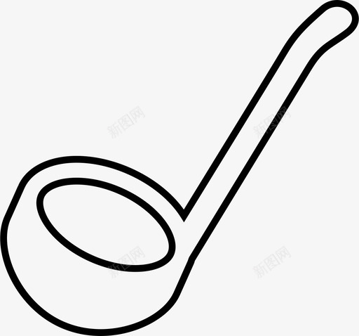 勺餐具盛图标svg_新图网 https://ixintu.com 勺 器皿 图标线与中等边缘圆形 汤匙 盛 银器 餐具
