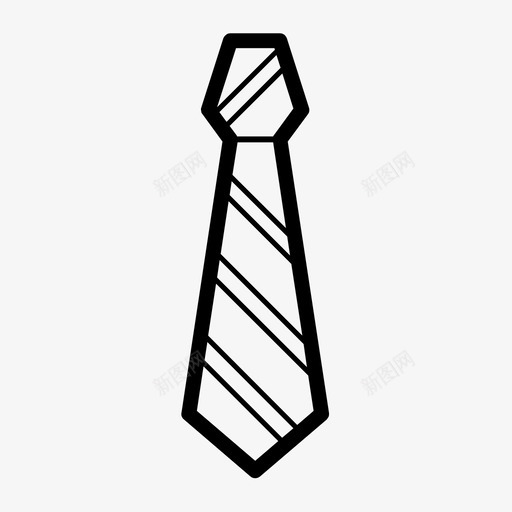 领带配件黑色代码图标svg_新图网 https://ixintu.com 图案 衣服 配件 领带 黑色代码
