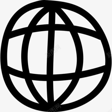 世界网格手绘符号界面手绘图标图标