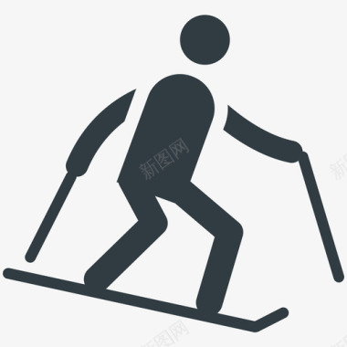 滑雪健身酷标图标图标