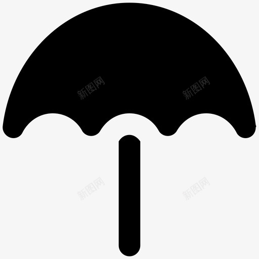 雨伞夏日大胆的纯色图标svg_新图网 https://ixintu.com 夏日大胆的纯色图标 雨伞