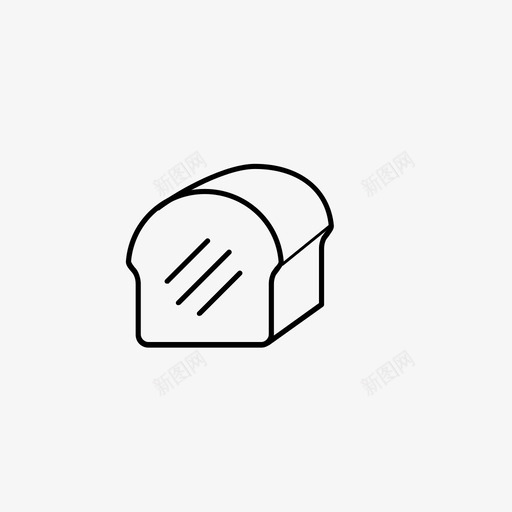 面包碳水化合物食物图标svg_新图网 https://ixintu.com 切片 夏威夷面包 小麦 意大利面包 新鲜 烹饪套件 碳水化合物 自制 面包 食物