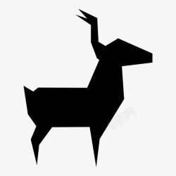鹿科鹿食草动物有蹄放牧图标高清图片
