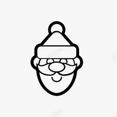 圣诞老人小胡子面具图标图标