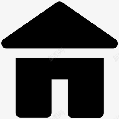 小屋建筑和家具大胆的固体图标图标