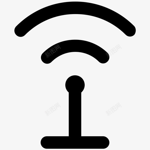 wifi信号多媒体粗体图标svg_新图网 https://ixintu.com wifi信号 多媒体粗体图标