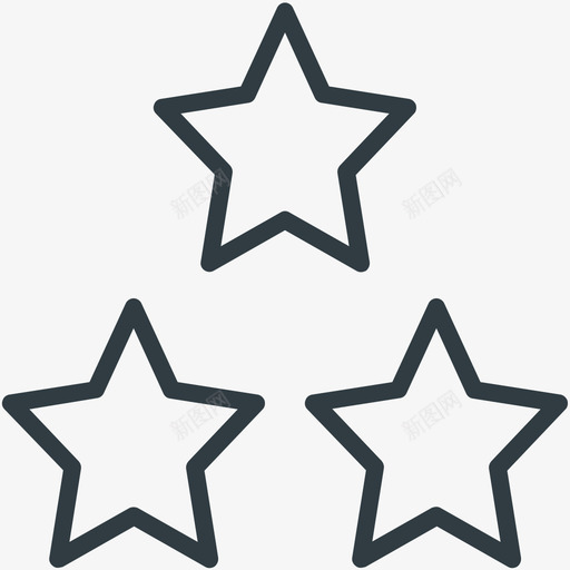 星星商业线图标svg_新图网 https://ixintu.com 商业矢量线图标 星星