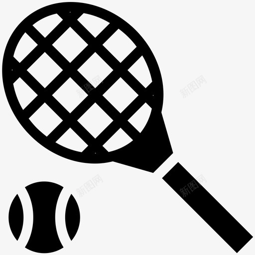 网球截击网球拍图标svg_新图网 https://ixintu.com 击球 壁球球拍 截击 游戏酷矢量图标 网 网球 网球拍 运动