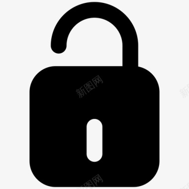 解锁标志锁定解锁安全图标图标