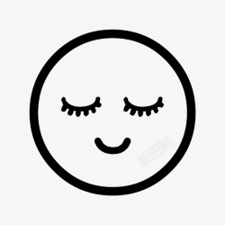 满足笑脸高兴满足表情图标高清图片