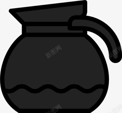 咖啡壶大壶圆壶图标图标