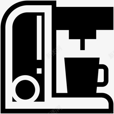 咖啡机厨房用具家用电器图标图标