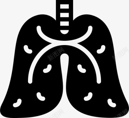 肺肺泡部分图标图标