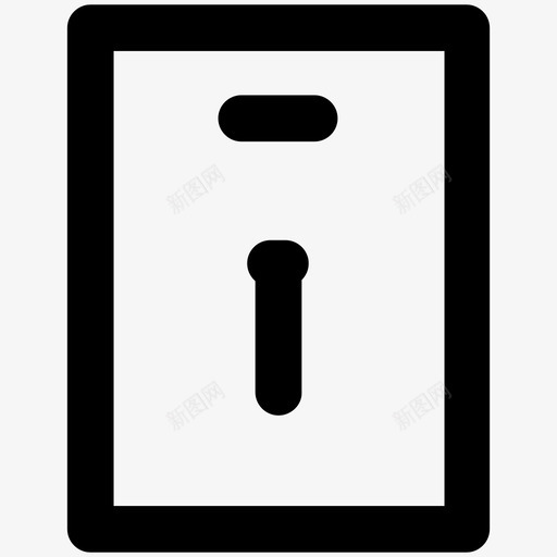 钥匙槽安全粗体线图标svg_新图网 https://ixintu.com 安全粗体线图标 钥匙槽