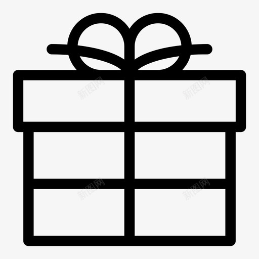 礼物生日礼盒图标svg_新图网 https://ixintu.com 包装 圣诞节 庆祝 生日 礼品盒 礼物 礼盒