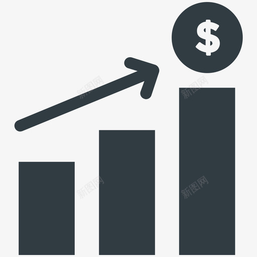 增长图商业酷标图标svg_新图网 https://ixintu.com 商业酷矢量图标 增长图