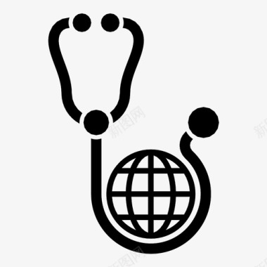 全球医疗保健世界医学图标图标