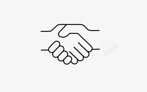 握手友好手势图标svg_新图网 https://ixintu.com 人 信任 友好 手势 握手 温暖
