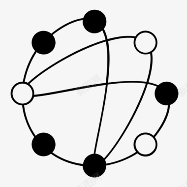 数据地图科学投影图标图标