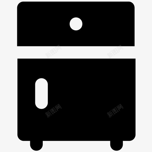 冰箱建筑和家具大胆的固体图标svg_新图网 https://ixintu.com 冰箱 建筑和家具大胆的固体图标