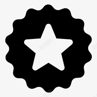 徽章贴纸明星图标图标