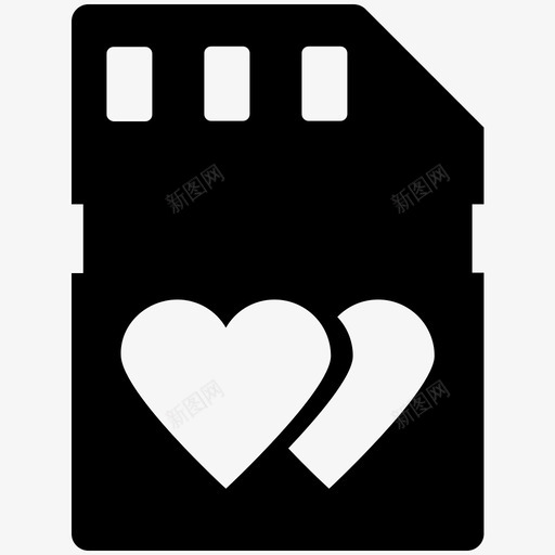 sd卡芯片芯片卡图标svg_新图网 https://ixintu.com sd卡 存储卡 心形标牌 照片存储器 爱情和浪漫酷矢量图标 芯片 芯片卡 视频保存 记忆棒 软盘