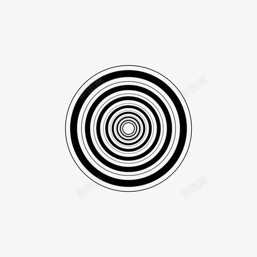 同心圆样式形状图标svg_新图网 https://ixintu.com 催眠 同心圆 圆形 形状 无限 样式 牛眼 特里皮