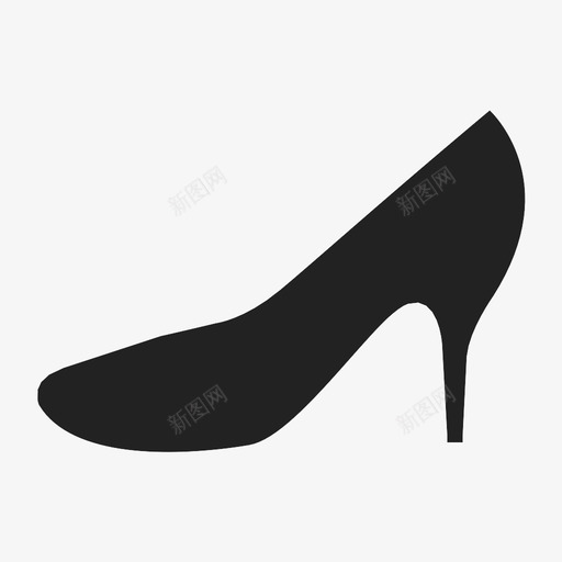 高跟鞋正式的优雅的图标svg_新图网 https://ixintu.com 优雅的 女人的 正式的 穿着的 衣服的 高跟鞋