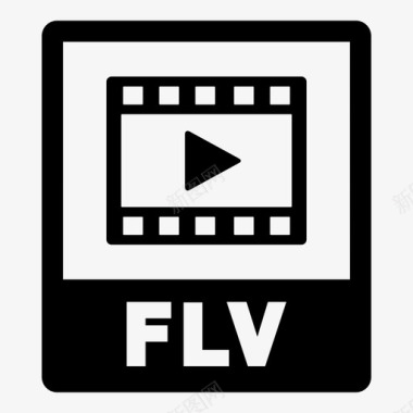 flv文件胶片数据保存的视频图标图标