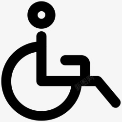 残疾人停车场轮椅车辆标志图标高清图片