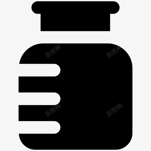 烧杯科学量杯图标svg_新图网 https://ixintu.com 化学 实验 实验室测试 实验室设备 水 液体 烧杯 科学 科学加粗实心图标 量具 量杯