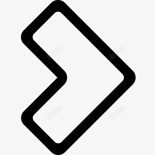 右转弯标志图标svg_新图网 https://ixintu.com 下一个 东 右 向前 括号 方向 标志 箭头 象徵 路 转弯