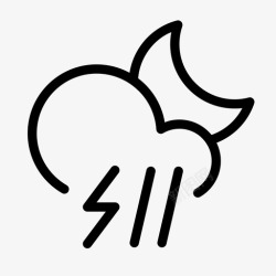 冷锋夜雨微风云图标高清图片
