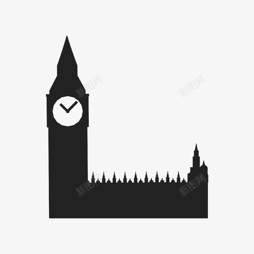 大本钟伦敦纪念碑图标svg_新图网 https://ixintu.com 伦敦 大本钟 威斯敏斯特 纪念碑 英国 议会大厦
