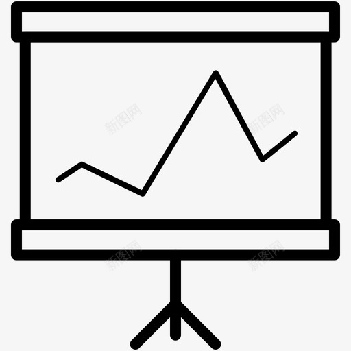 演示幻灯片投影仪图标svg_新图网 https://ixintu.com 会议 健身矢量线图标 商务演示 图表演示 幻灯片 投影仪 演示 演示板 电影 画架 白板