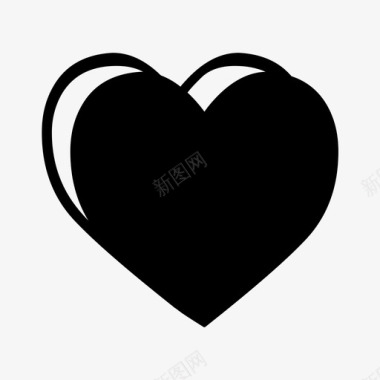 心脏黑色血液图标图标