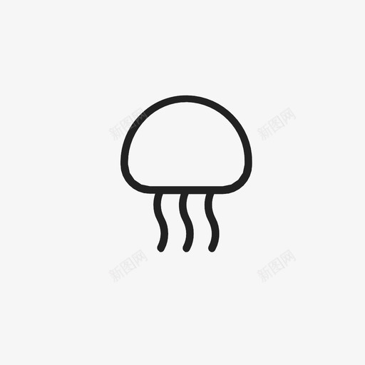 水母动物海洋图标svg_新图网 https://ixintu.com 刺 动物 水 水母 海洋 海洋生物