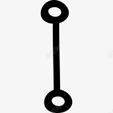 两个圆之间的一条线的联合手绘符号接口手绘图标图标