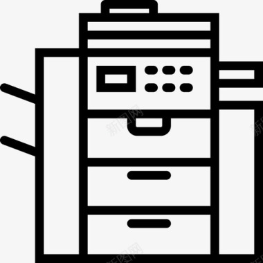 复印机文案抽屉图标图标