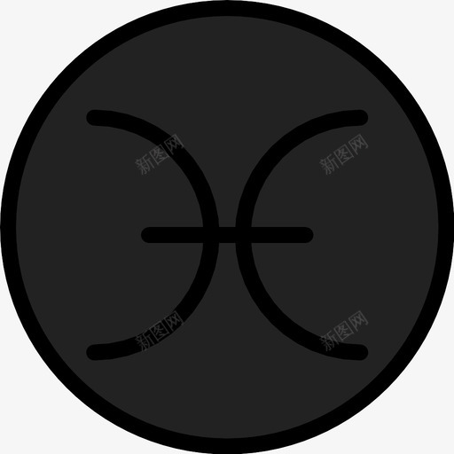 双鱼座天文学星座图标svg_新图网 https://ixintu.com 双鱼座 天文学 星座 星星 鱼 黄道带