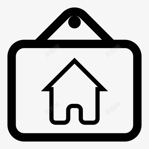 出售出租房屋图标svg_新图网 https://ixintu.com 不动产 出售 出租 房屋 抵押 签名 线路