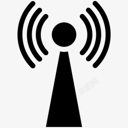 信号波段wifi塔wifi天线技术图标高清图片