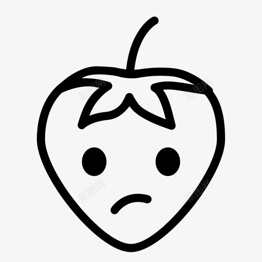 奇怪为什么草莓图标svg_新图网 https://ixintu.com 为什么 健康关注 化身 困惑 奇怪 水果 笑脸草莓 脸 草莓 表情符号
