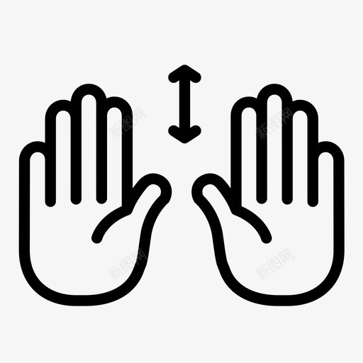手垂直滚动停止移动图标svg_新图网 https://ixintu.com 停止 向上 手势 手势集合 手垂直滚动 手指 移动 箭头