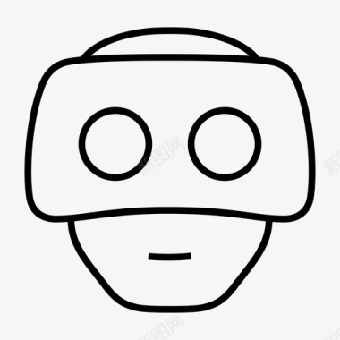虚拟现实护目镜穿戴虚拟现实谷歌图标图标